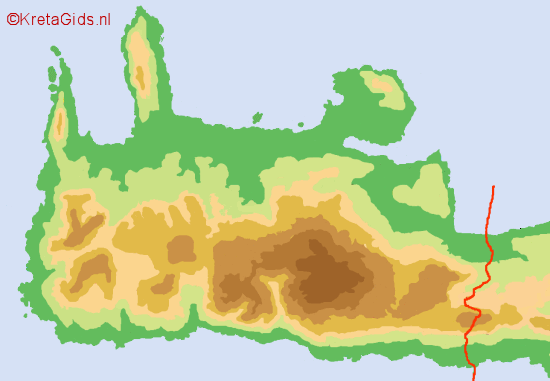 De kaart van Chania