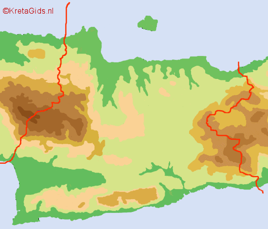 De kaart van Heraklion